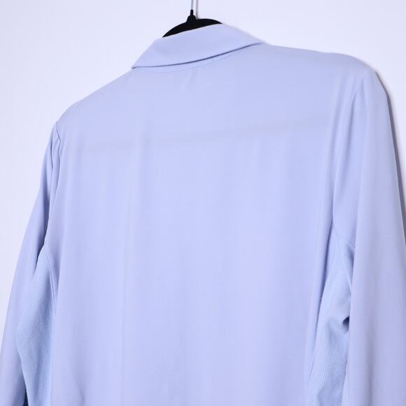 J. MCLAUGHLIN Brynn Lyford Jersey Shirt Frost Blue Button Down Blouse Women's XL - Picture 7 of 12